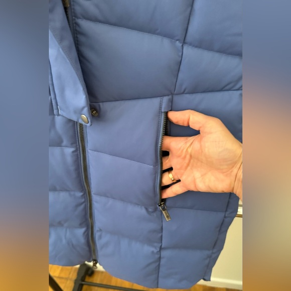 Columbia Apres Arson Down Hooded Long Jacket Puffer Coat size XS Blue - Picture 8 of 10